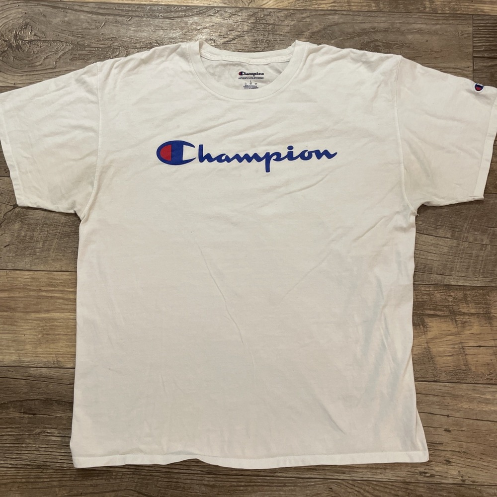 Champion Men's‎ White Classic T-Shirt Large L